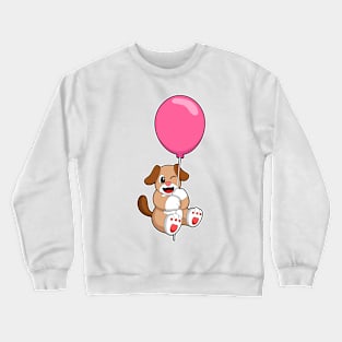 Dog with Balloon Crewneck Sweatshirt